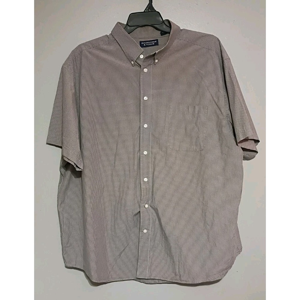 RoundTree & Yorke Mens Shirt Size 3X Short Sleeve